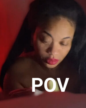 Pov Implied Neighbor brings a house warming…. Leather Jacket